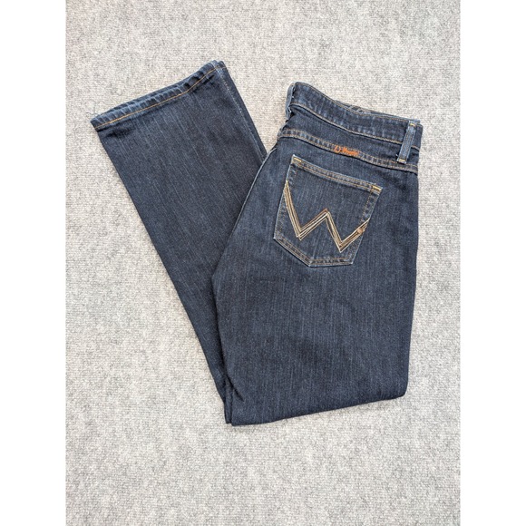 Wrangler Q Baby Jeans Women's 11/12 Bootcut Denim Cowgirl No Gap Waistband - Picture 1 of 11